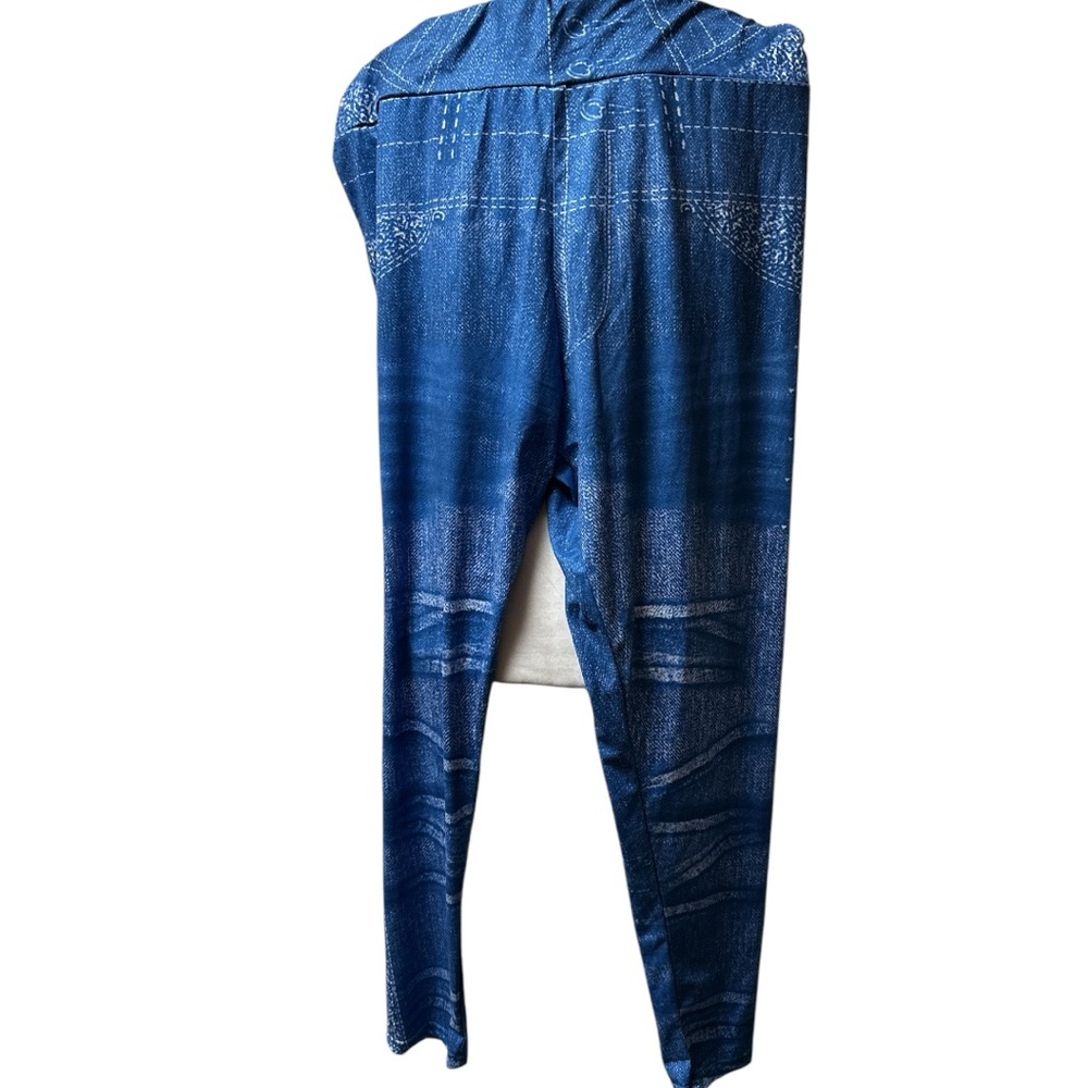 Blue Denim look leggings